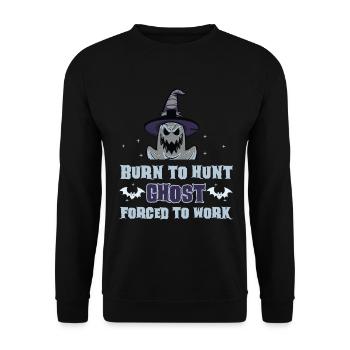 Scary halloween pumpkin witches zombie ghosts - Unisex Sweatshirt - black - Front - Alina (178cm) & Michal (187cm)