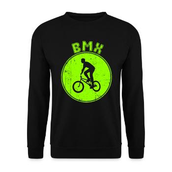 bmx - Unisex Sweatshirt - black - Front - Alina (178cm) & Michal (187cm)