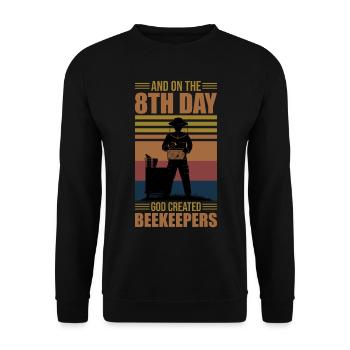 Bees honey bee beekeeper beekeeper gift - Unisex Sweatshirt - black - Front - Alina (178cm) & Michal (187cm)
