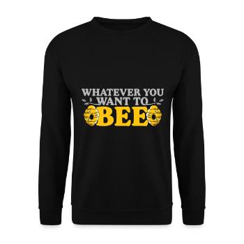 Bees honey bee beekeeper beekeeper gift - Unisex Sweatshirt - black - Front - Alina (178cm) & Michal (187cm)