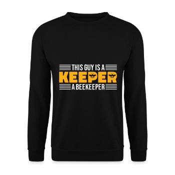 Bees honey bee beekeeper beekeeper gift - Unisex Sweatshirt - black - Front - Alina (178cm) & Michal (187cm)