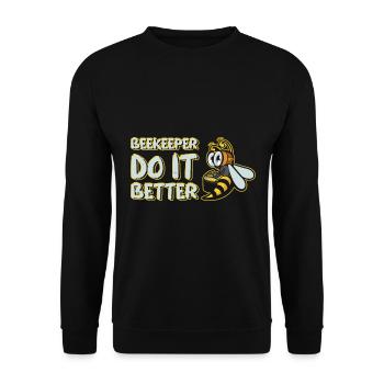 Bees honey bee beekeeper beekeeper gift - Unisex Sweatshirt - black - Front - Alina (178cm) & Michal (187cm)