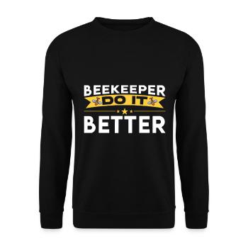 Bees honey bee beekeeper beekeeper gift - Unisex Sweatshirt - black - Front - Alina (178cm) & Michal (187cm)