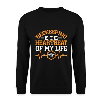 Bees honey bee beekeeper beekeeper gift - Unisex Sweatshirt - black - Front - Alina (178cm) & Michal (187cm)