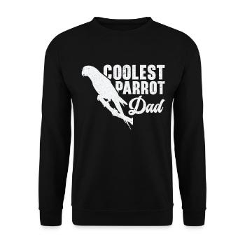 Macaw Cool Parrot Dad Pet Zoo Animal Birdwatcher - Unisex Sweatshirt - black - Front - Alina (178cm) & Michal (187cm)