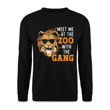 Zoowärter Tierpflege Zoowärter Wildtiere Natur - Unisex Pullover - Schwarz - Vorne - Alina (178cm) & Michal (187cm)