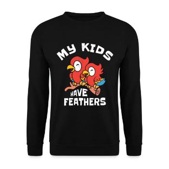 Ara Haustier Papagei Besitzer Zoo Tier Kinder - Unisex Pullover - Schwarz - Vorne - Alina (178cm) & Michal (187cm)