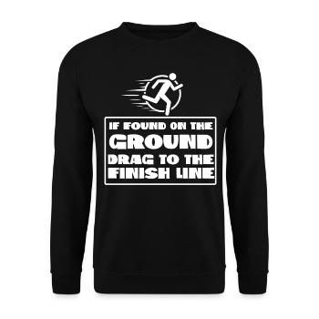 Running Runner Semi-marathon si - Sweat-shirt Unisexe - noir - Devant - Alina (178cm) & Michal (187cm)