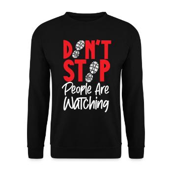 Running Runner Half Marathon - Unisex Sweatshirt - black - Front - Alina (178cm) & Michal (187cm)
