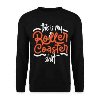 Montagnes russes C’est mon rouleau - Sweat-shirt Unisexe - noir - Devant - Alina (178cm) & Michal (187cm)