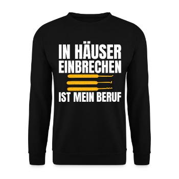 Schlosser Spruch Für Männer Frauen Schlosser - Unisex Pullover - Schwarz - Vorne - Alina (178cm) & Michal (187cm)