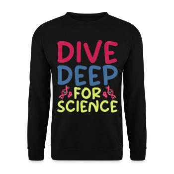 Meeresbiologe Tiefsee Taucher - Unisex Pullover - Schwarz - Vorne - Alina (178cm) & Michal (187cm)