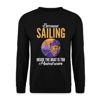 Catamaran sailing - Unisex Sweatshirt - black - Front - Alina (178cm) & Michal (187cm)