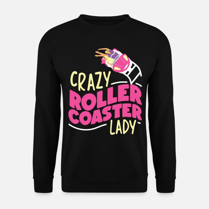 Roller Coaster Girl Crazy Roller - Unisex Pullover - Schwarz