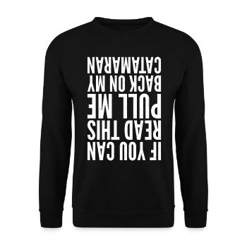 Catamaran à voile - Sweat-shirt Unisexe - noir - Devant - Alina (178cm) & Michal (187cm)