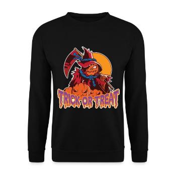 Scary halloween pumpkin witches zombie ghosts - Unisex Sweatshirt - black - Front - Alina (178cm) & Michal (187cm)