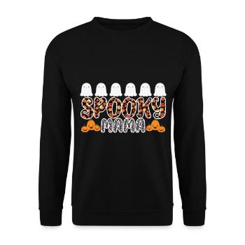 Spooky mama halloween citrouille sorcières fantômes - Sweat-shirt Unisexe - noir - Devant - Alina (178cm) & Michal (187cm)