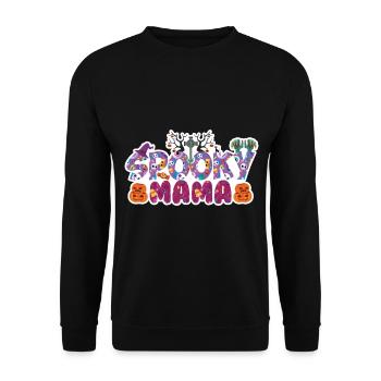 Spooky mama halloween pumpkin witches ghosts - Unisex Sweatshirt - black - Front - Alina (178cm) & Michal (187cm)