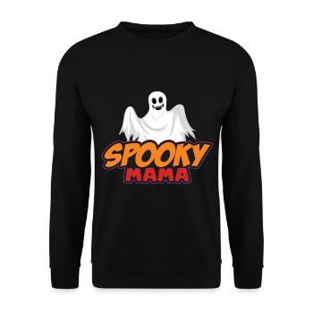 Spooky mama halloween pumpkin witches ghosts - Unisex Sweatshirt - black - Front - Alina (178cm) & Michal (187cm)