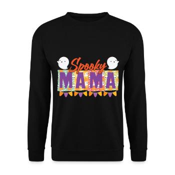 Spooky mama halloween pumpkin witches ghosts - Unisex Sweatshirt - black - Front - Alina (178cm) & Michal (187cm)