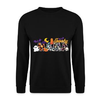Spooky mama halloween citrouille sorcières fantômes - Sweat-shirt Unisexe - noir - Devant - Alina (178cm) & Michal (187cm)