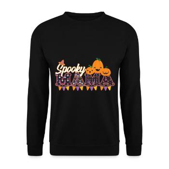 Spooky mama halloween pumpkin witches ghosts - Unisex Sweatshirt - black - Front - Alina (178cm) & Michal (187cm)