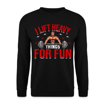 Idée de cadeau de bodybuilder d'haltérophilie haltérophile - Sweat-shirt Unisexe - noir - Devant - Alina (178cm) & Michal (187cm)