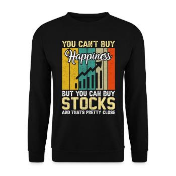 Trader Day Trading Forex Finance Actions boursières - Sweat-shirt Unisexe - noir - Devant - Alina (178cm) & Michal (187cm)