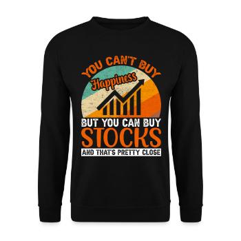 Trader Day Trading Forex Finance Actions boursières - Sweat-shirt Unisexe - noir - Devant - Alina (178cm) & Michal (187cm)