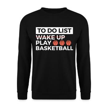 Dictons de basket-ball amusants pour les joueurs de basket-ball - Sweat-shirt Unisexe - noir - Devant - Alina (178cm) & Michal (187cm)