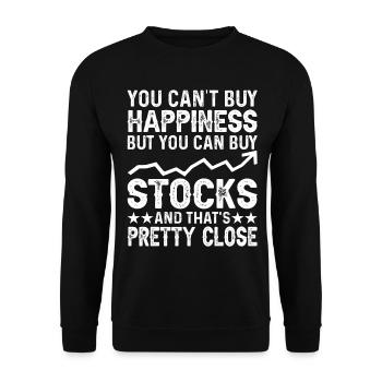 Trader Day Trading Forex Finance Actions boursières - Sweat-shirt Unisexe - noir - Devant - Alina (178cm) & Michal (187cm)