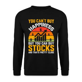 Trader Day Trading Forex Finance Actions boursières - Sweat-shirt Unisexe - noir - Devant - Alina (178cm) & Michal (187cm)