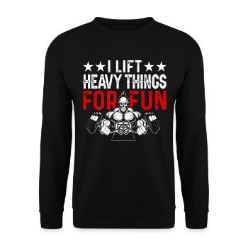 Idée de cadeau de bodybuilder d'haltérophilie haltérophile - Sweat-shirt Unisexe - noir - Devant - Alina (178cm) & Michal (187cm)