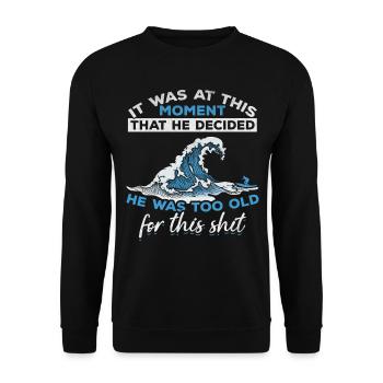 Surf d’eau Surf Surf Surfer Drôle Surfeur Drôle - Sweat-shirt Unisexe - noir - Devant - Alina (178cm) & Michal (187cm)