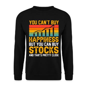 Trader Day Trading Forex Finance Actions boursières - Sweat-shirt Unisexe - noir - Devant - Alina (178cm) & Michal (187cm)