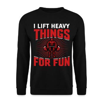 Idée de cadeau de bodybuilder d'haltérophilie haltérophile - Sweat-shirt Unisexe - noir - Devant - Alina (178cm) & Michal (187cm)