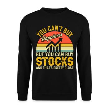 Trader Day Trading Forex Finance Actions boursières - Sweat-shirt Unisexe - noir - Devant - Alina (178cm) & Michal (187cm)