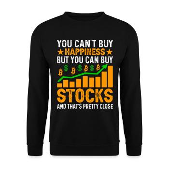 Trader Day Trading Forex Finance Actions boursières - Sweat-shirt Unisexe - noir - Devant - Alina (178cm) & Michal (187cm)