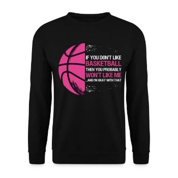 Dictons de basket-ball amusants pour les joueurs de basket-ball - Sweat-shirt Unisexe - noir - Devant - Alina (178cm) & Michal (187cm)