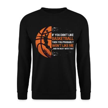Dictons de basket-ball amusants pour les joueurs de basket-ball - Sweat-shirt Unisexe - noir - Devant - Alina (178cm) & Michal (187cm)