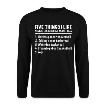 Dictons de basket-ball amusants pour les joueurs de basket-ball - Sweat-shirt Unisexe - noir - Devant - Alina (178cm) & Michal (187cm)