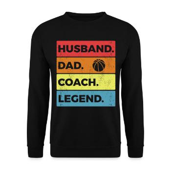Lustige Basketball Sprüche für Basketballspieler - Unisex Pullover - Schwarz - Vorne - Alina (178cm) & Michal (187cm)