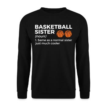Dictons de basket-ball amusants pour les joueurs de basket-ball - Sweat-shirt Unisexe - noir - Devant - Alina (178cm) & Michal (187cm)