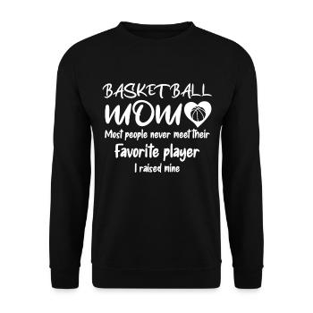 Lustige Basketball Sprüche für Basketballspieler - Unisex Pullover - Schwarz - Vorne - Alina (178cm) & Michal (187cm)