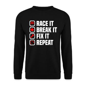 Muscel Car V8 Turbocompresseur Tuning Voiture de course - Sweat-shirt Unisexe - noir - Devant - Alina (178cm) & Michal (187cm)