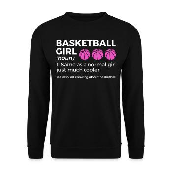 Dictons de basket-ball amusants pour les joueurs de basket-ball - Sweat-shirt Unisexe - noir - Devant - Alina (178cm) & Michal (187cm)