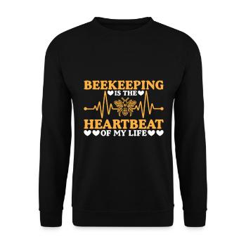 Bees honey bee beekeeper beekeeper gift - Unisex Sweatshirt - black - Front - Alina (178cm) & Michal (187cm)