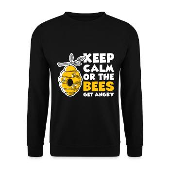 Bees honey bee beekeeper beekeeper gift - Unisex Sweatshirt - black - Front - Alina (178cm) & Michal (187cm)