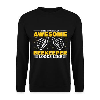 Bees honey bee beekeeper beekeeper gift - Unisex Sweatshirt - black - Front - Alina (178cm) & Michal (187cm)