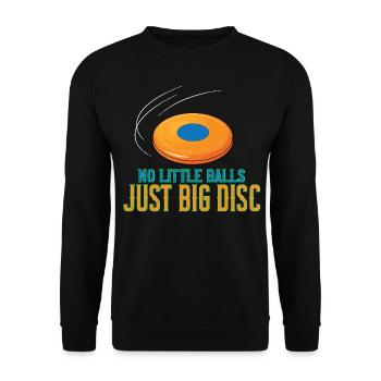 No Little Balls Just Big Discs Fun Disc Golf - Unisex Sweatshirt - black - Front - Alina (178cm) & Michal (187cm)